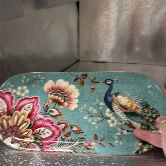 Grace Teaware Peacock Lotus Garden Sugar Bowl and Creamer set - Picture 10 of 14